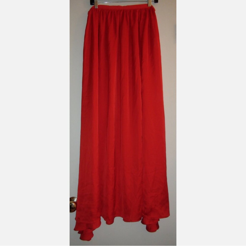 NWOT Jen's Pirate Booty x Free People Red Silky Maxi Skirt